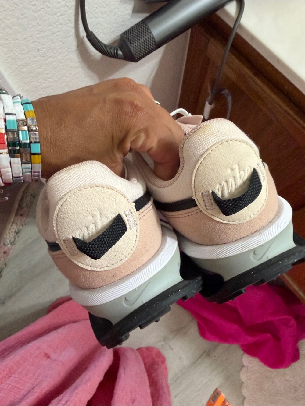 Nike Women's Beige and Black Retro Runner Sneaker - Picture 4 of 7